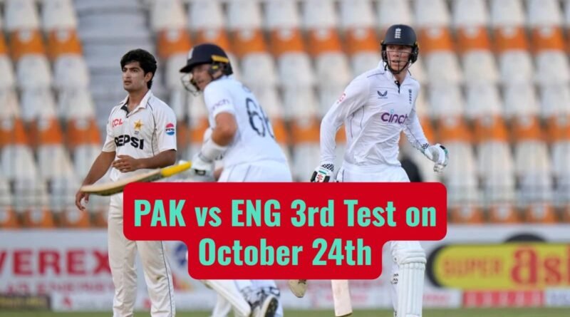 Fantasy Cricket Predictions and Tips for PAK vs ENG 3rd Test on October 24th